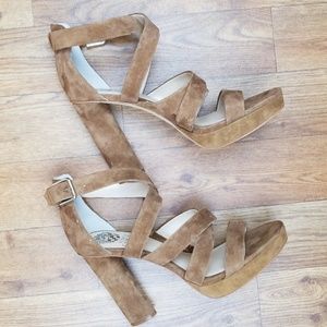 VINCE CAMUTO | Suede Heeled Sandals NWOT 🌻